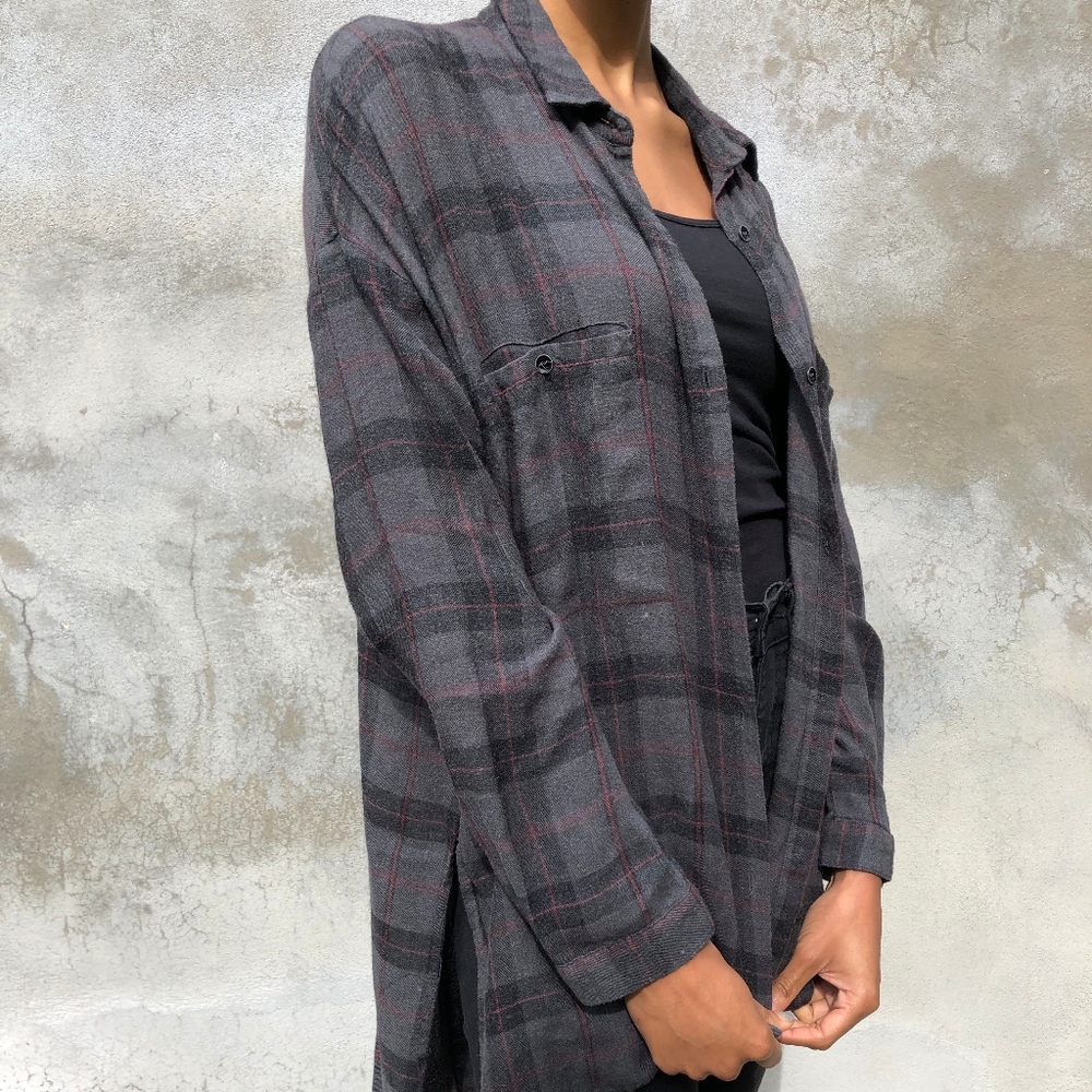 Long-sleeved, Button-up, Plaid Shirt (MNG Casual)